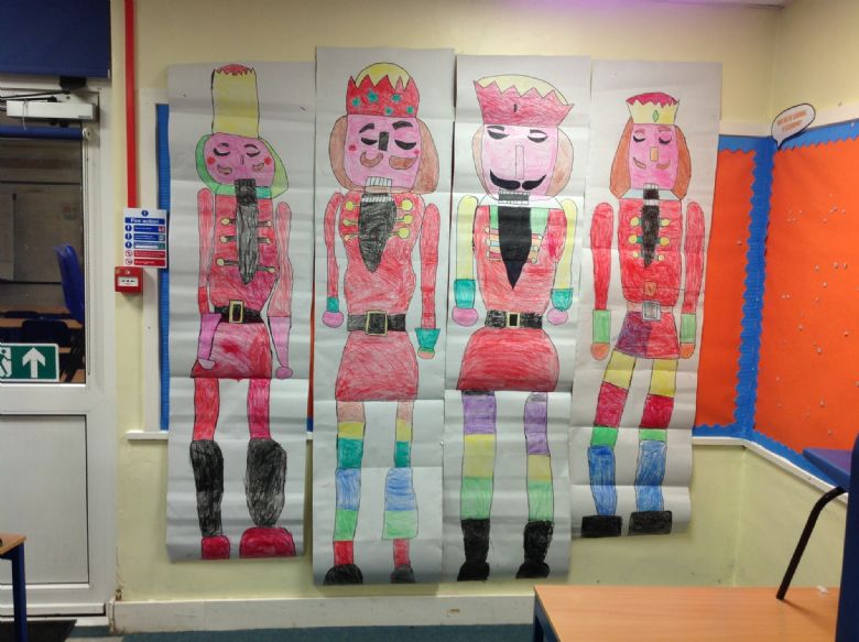 Large drawings of nutcrackers